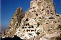Montagne parsemÃ©e de troglodytes, tel un gruyÃ¨re / Turquie, Cappadoce
