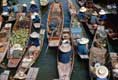 March flottant de Damnoen Saduak barques marchands